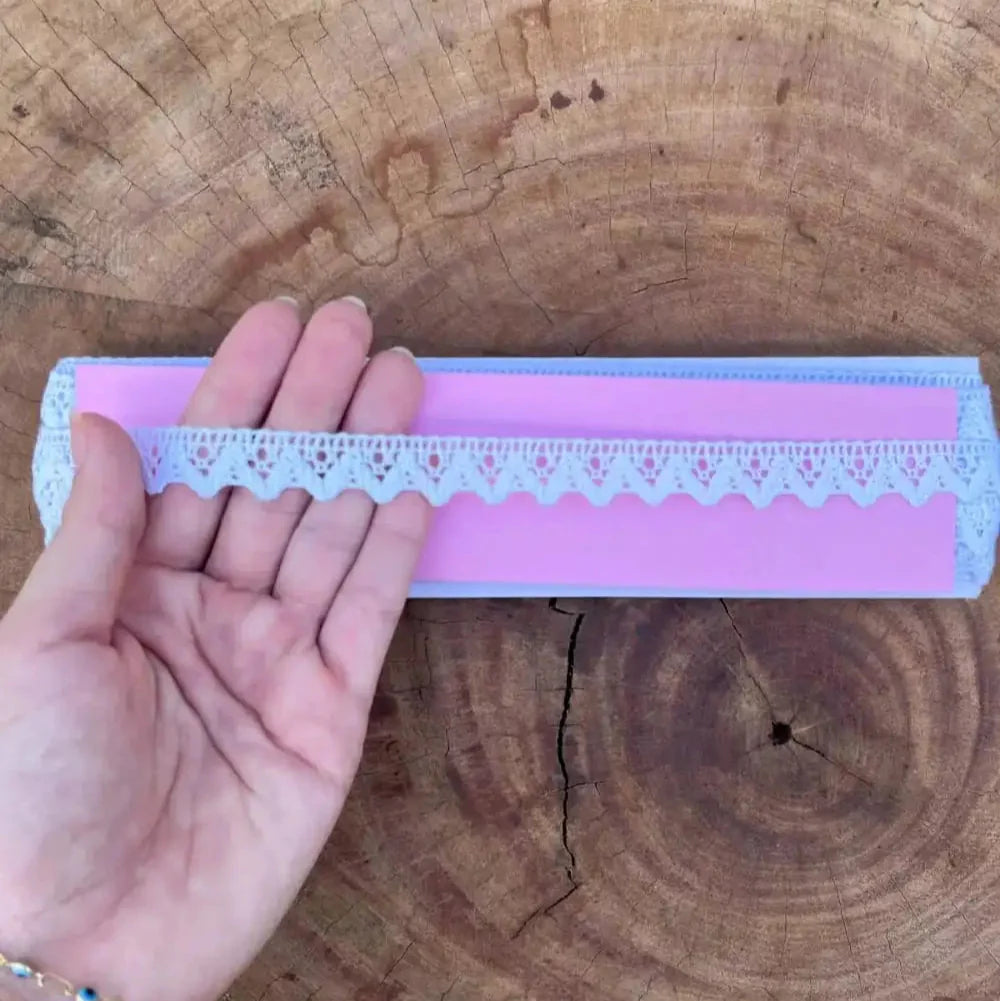 Renda de algodão Branca - Largura: 1,4 Centímetros - 10 Metros