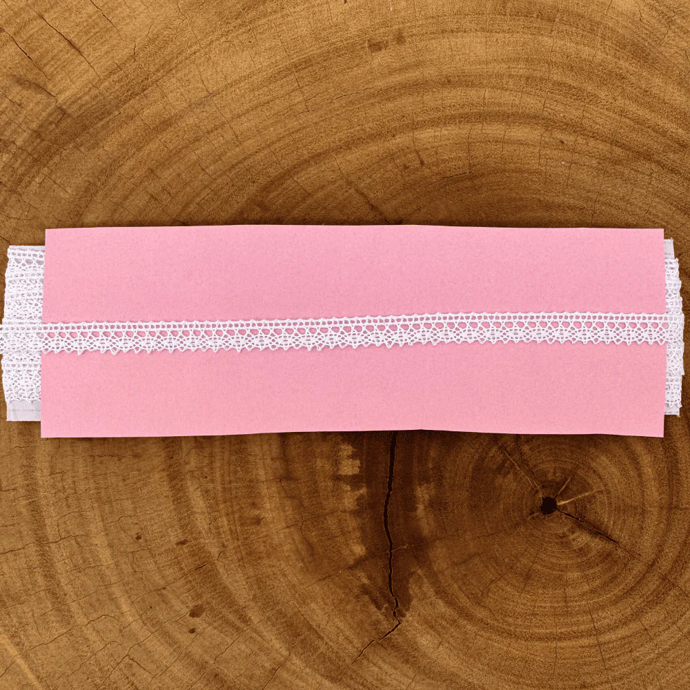 Renda de algodão branca - Largura: 1,0 Centímetros - 10 Metros